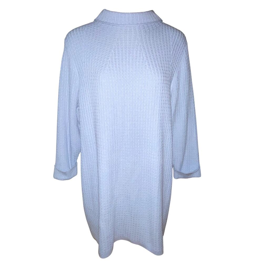 LANDS' END Mock Turtleneck Tunic Cable Sweater Plus 1X - 16W - 18W